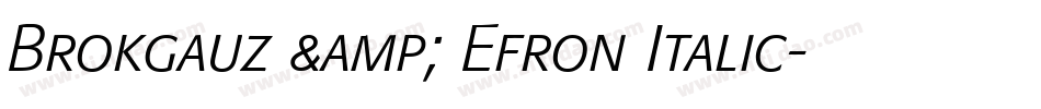 Brokgauz & Efron Italic字体转换